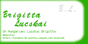 brigitta lucskai business card